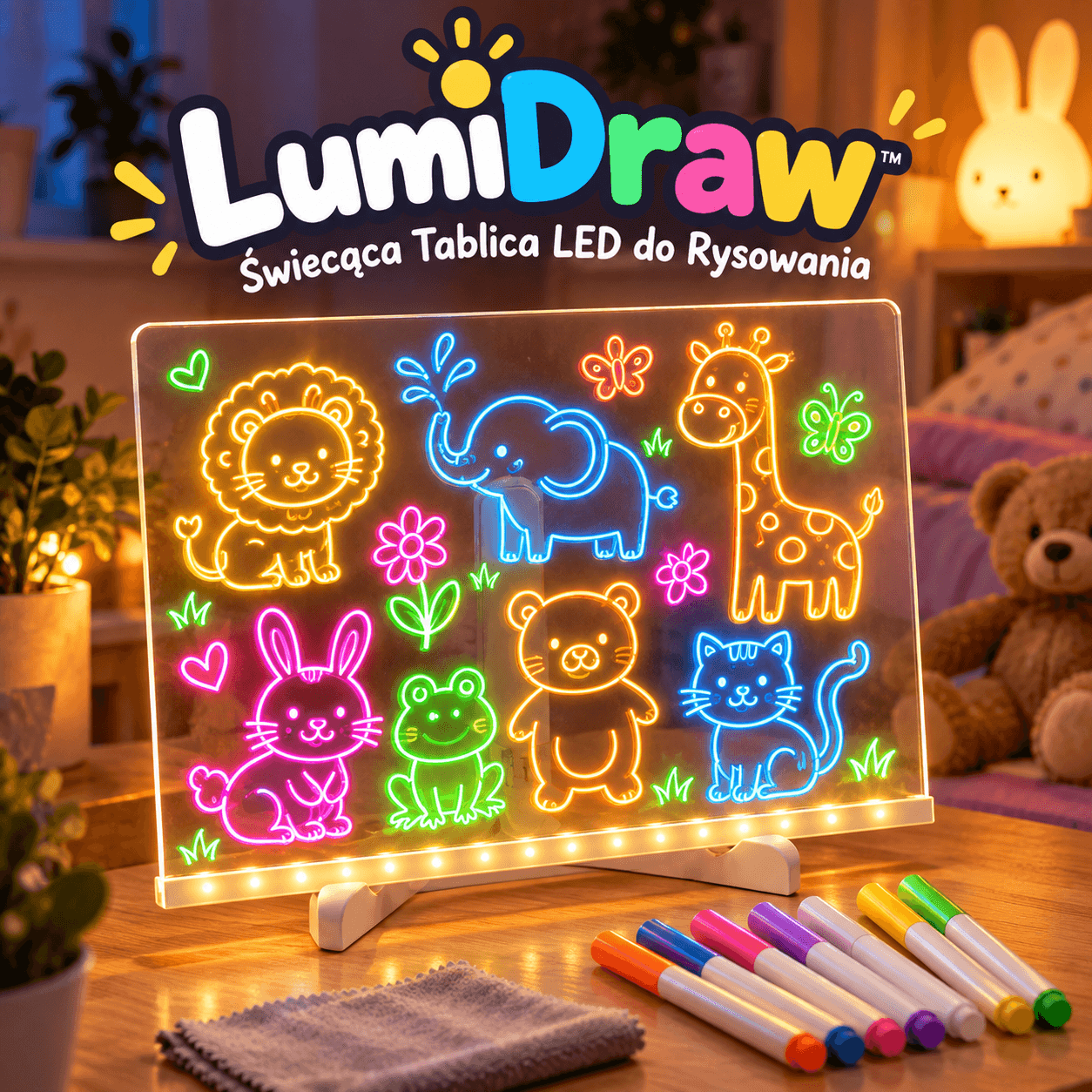 LumiDraw XXL – Świecąca Tablica LED do Rysowania